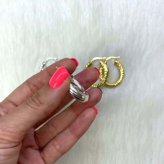 Yellow White Gold Over 925 Sterling Silver 5mm Tube Oval Hoop Earrings