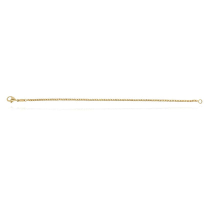 10K Gold 2mm Moon-Cut Ball Beaded Bracelet 7.5"