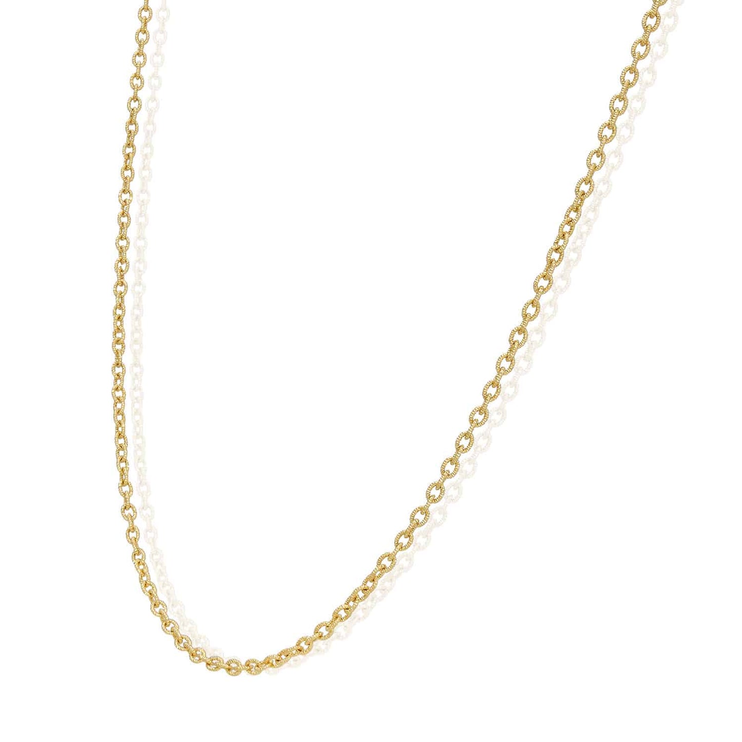 14K Gold 2mm Diamond-Cut Cable Chain 16"-18"