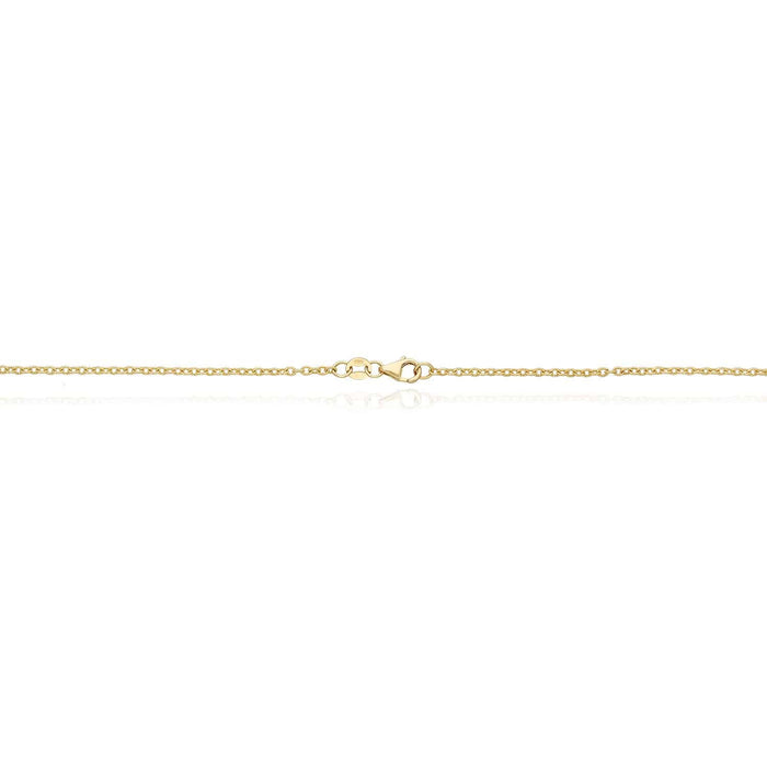 14K Gold 2mm Diamond-Cut Cable Chain (Solid Links) 16"-18"