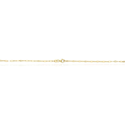 14K Gold 2mm Italian Oval Mirror Chain Necklace 16"-18"