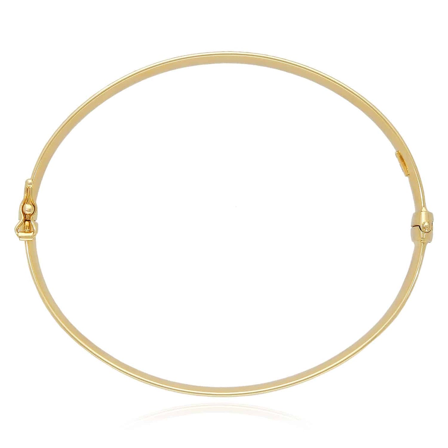 14K Gold 8mm Princes Diamond-Cut All-Around Bangle Bracelet 7.25"