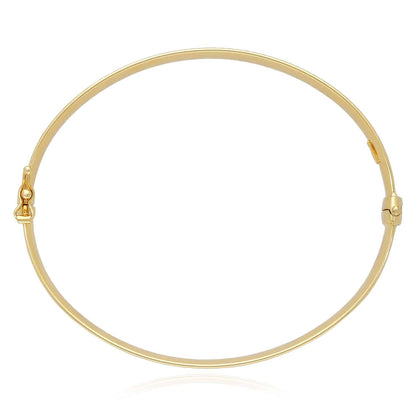 14K Gold 8mm Princes Diamond-Cut All-Around Bangle Bracelet 7.25"