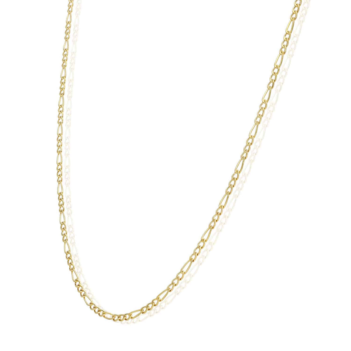 10K Yellow Gold 2mm Figaro Chain (Hollow) 16"-26"