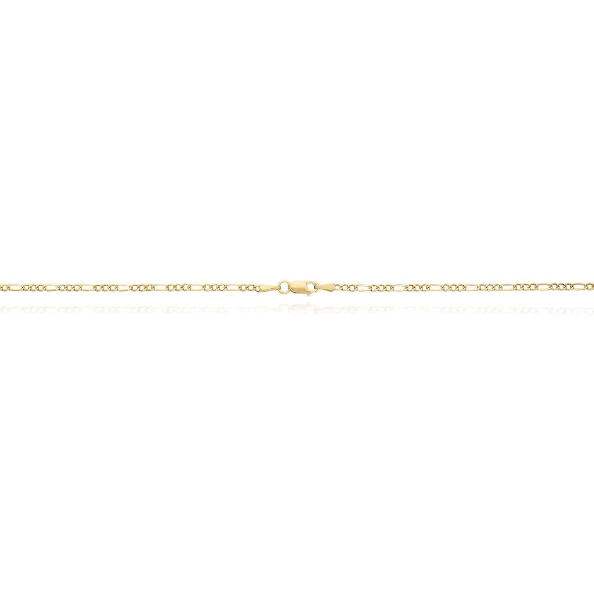 10K Yellow Gold 2mm Figaro Chain (Hollow) 16"-26"