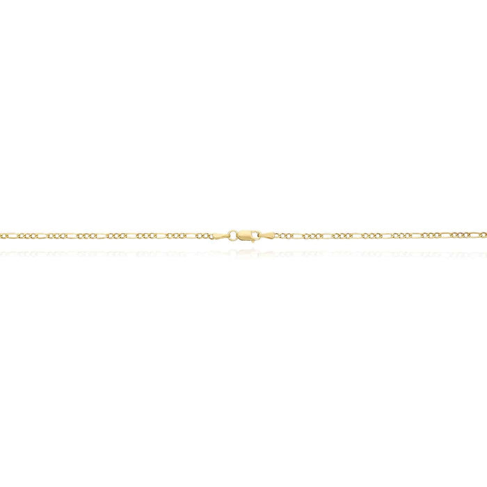 10K Yellow Gold 2mm Figaro Chain (Hollow) 16"-26"
