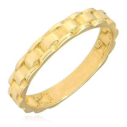 Solid 10K Real Gold 3.7mm Jubilee Band Ring