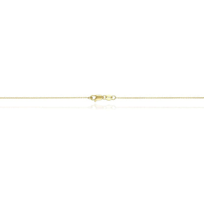 Solid 14K Gold 0.8mm Cable Chain Necklace 16"-22"