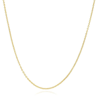 14K Gold 0.8mm Cable Chain (Solid Links) 16"-22"