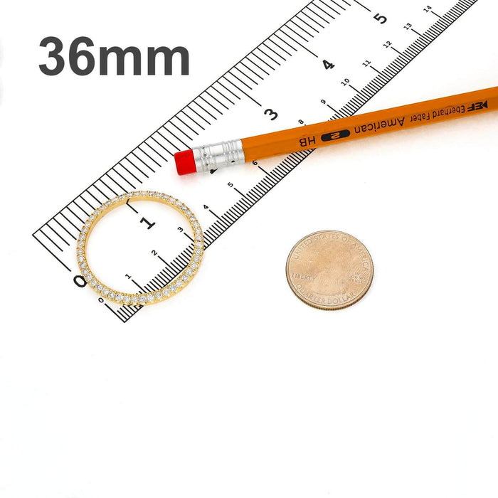 Natural Diamond 10K Yellow Gold Bezel Rolex Datejust Watch 26mm 31mm 34mm 36mm - WJD Exclusives