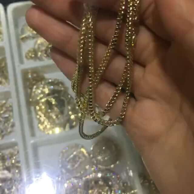 14K Yellow Gold 3mm Franco Chain (Hollow) 20"-30"