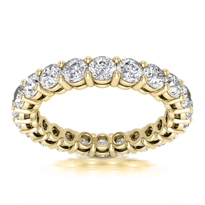 2CTW Lab-Grown Diamond Round 2.7mm Eternity Band 18K Gold Stackable Ring