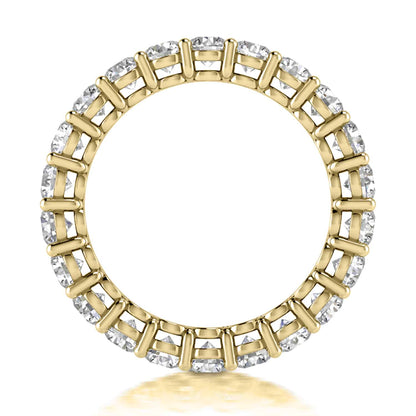 2CTW Lab-Grown Diamond Round 2.7mm Eternity Band 18K Gold Stackable Ring