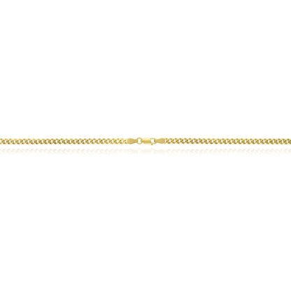 KidsSolid 18K Gold Over Silver 3.6mm Cuban Chain 16"-20"