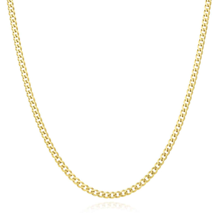 Kids 18K Gold Over Silver 3.6mm Cuban Chain (Solid Links) 16"-20"