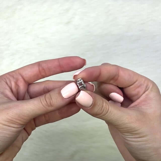 925 Sterling Silver Emerald-Cut CZ 12mm Huggie Hoop Earrings