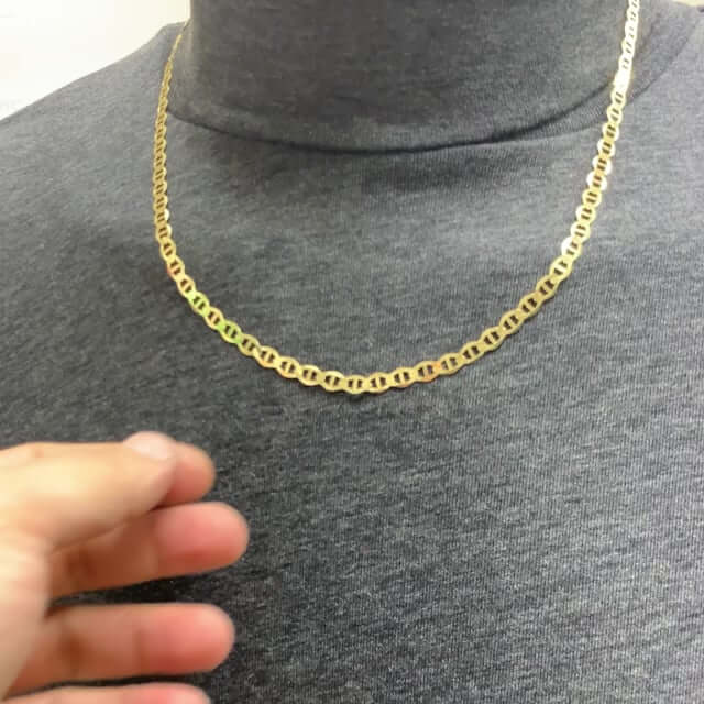 14K Yellow Gold 5mm Mariner Chain (Solid Links) 18"-26"