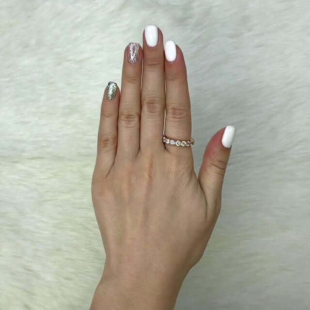 2.75CTW CZ 14K Rose Gold 3.5mm Eternity Ring