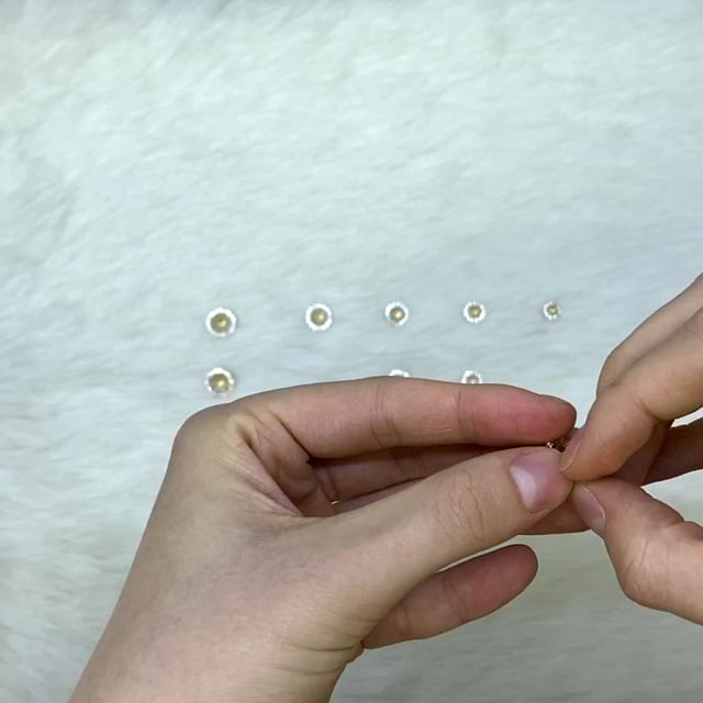 14K Real Gold CZ Halo Earring Jackets And Studs