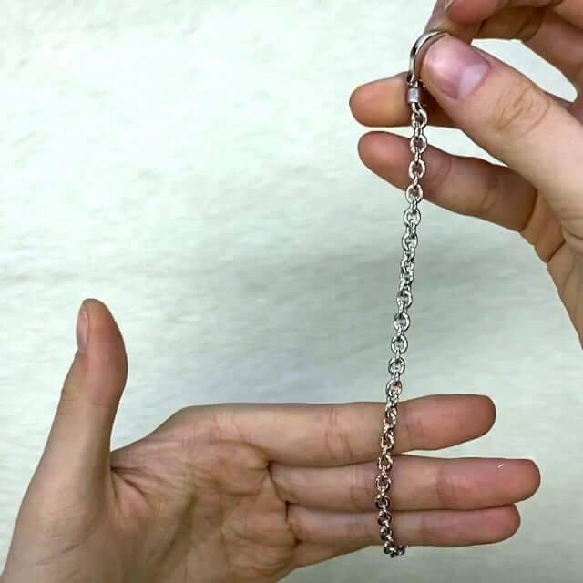 Sterling Silver Cable CZ Snap Lock Bracelet (Solid Links) 7.5"