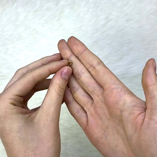 10K Yellow Gold CZ Initial Alphabet Letter Pendant 0.65"