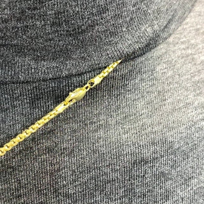 10K Real Gold 2.5mm Solid Round Box Chain Necklace 18"-26"