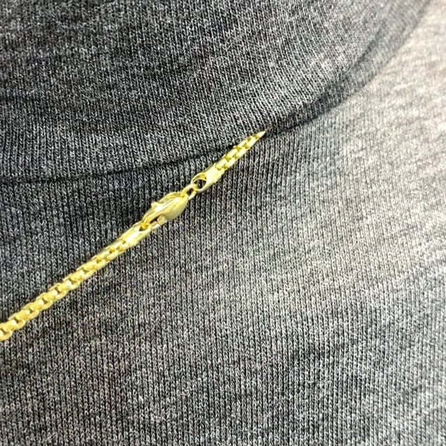 10K Yellow Gold 2.5mm Round Box Chain (Solid Links) 18"-26"