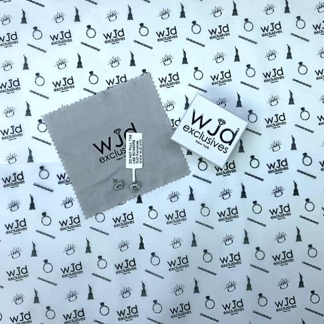 1.5Ct Round CZs 2-in-1 Flower Jacket Stud 14K White Gold Earrings