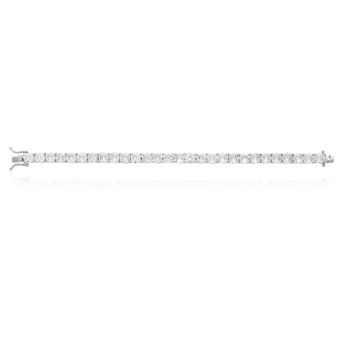 30CT CZ 14K White Gold Over Sterling Silver Tennis Bracelet 6.5"-8"