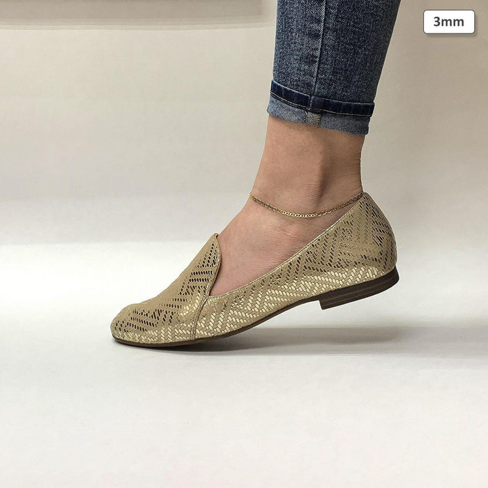 10K Yellow Gold 2mm-6mm Anchor Mariner Anklet (Solid Links) 10"