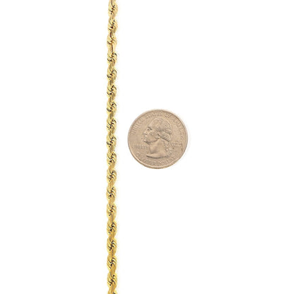 Solid 14k Gold Yellow Diamond Cut 3mm-8mm Rope Bracelet 8.5" HEAVY