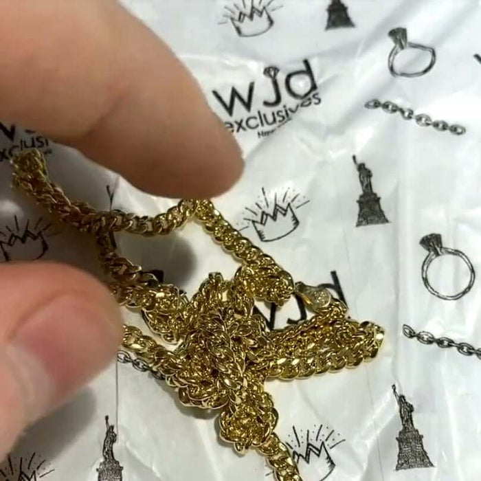 10K Yellow Gold 3.7mm Miami Cuban Chain (Hollow) 18"-26"