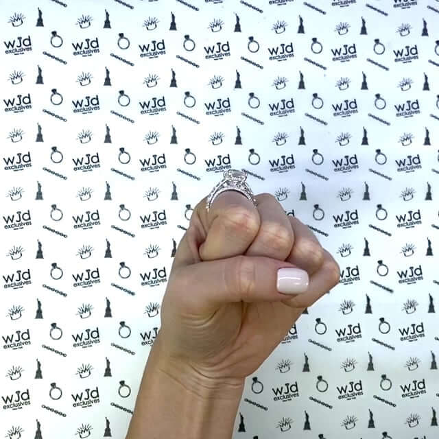 6.5CT. TW Asscher Round-Cut CZ Engagement Ring 14K Gold White