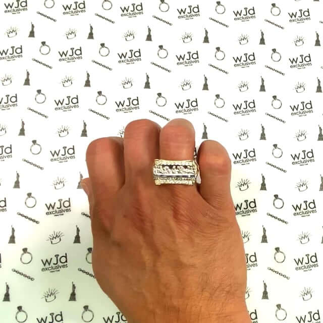 10K Gold Two-Tone CZ Religious Last Supper Signet Ring