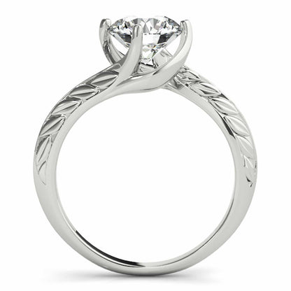 1Ct Lab-Grown Diamond 18K Gold White Solitaire Engagement Ring