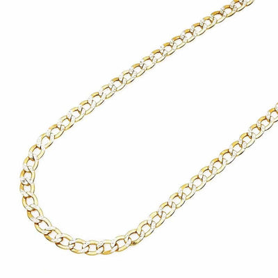 14K Yellow Gold 5mm Diamond-Cut Cuban Chain (Hollow) 18-26"