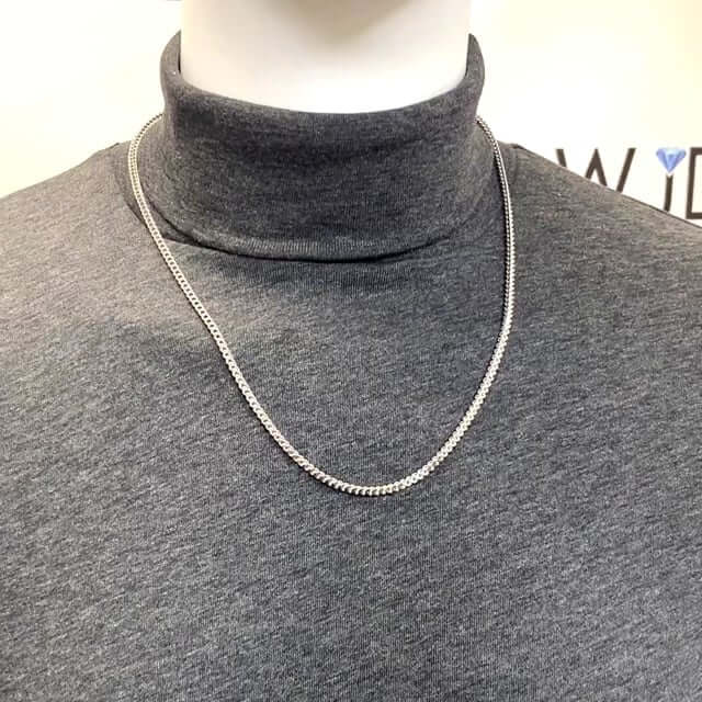 Sterling Silver 3mm Franco Chain (Hollow) 16"-30"