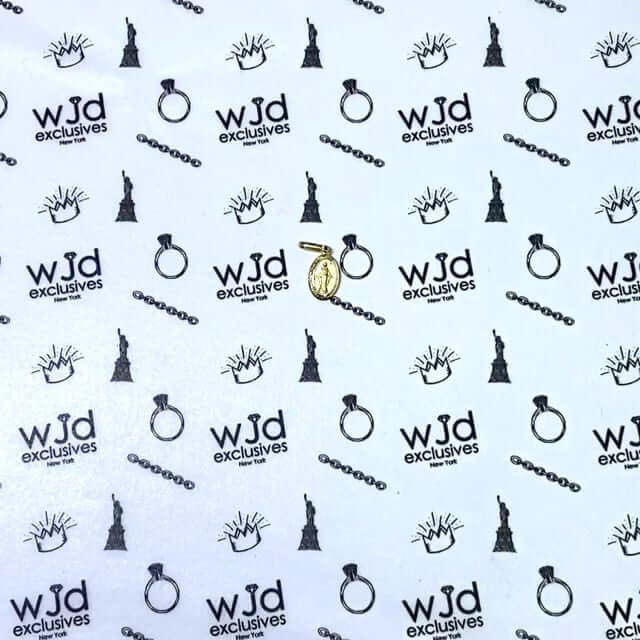 14K Yellow Gold Religious Miraculous Oval Medal Pendant 0.78"