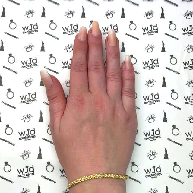 14K Yellow Gold 3.7mm Braided Bracelet (Hollow) 7.5"