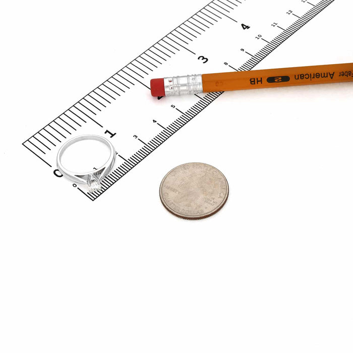 0.30CT Natural Diamond Round 14K White Gold Wedding Engagement Ring