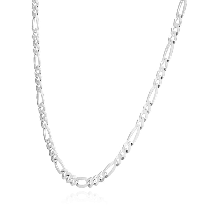 925 Sterling Silver 3.5mm Figaro Chain Necklace 16-24"