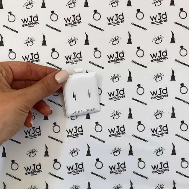 14K White Gold Lightning Bolt Stud Earrings 0.3"-0.4"