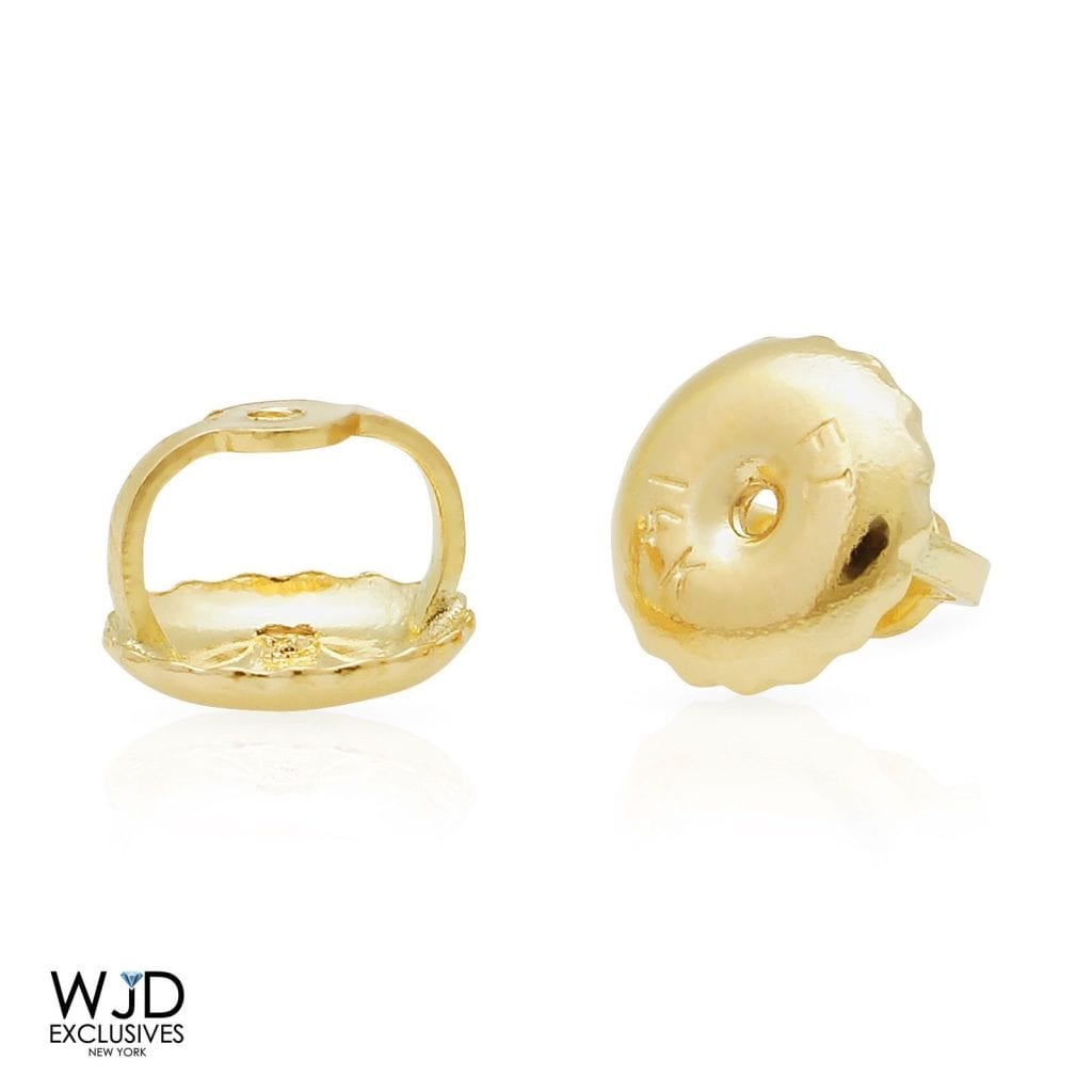 6 Pair Replacement Screw on Screw Off Earnuts Earrings Backs 14K Yellow Gold