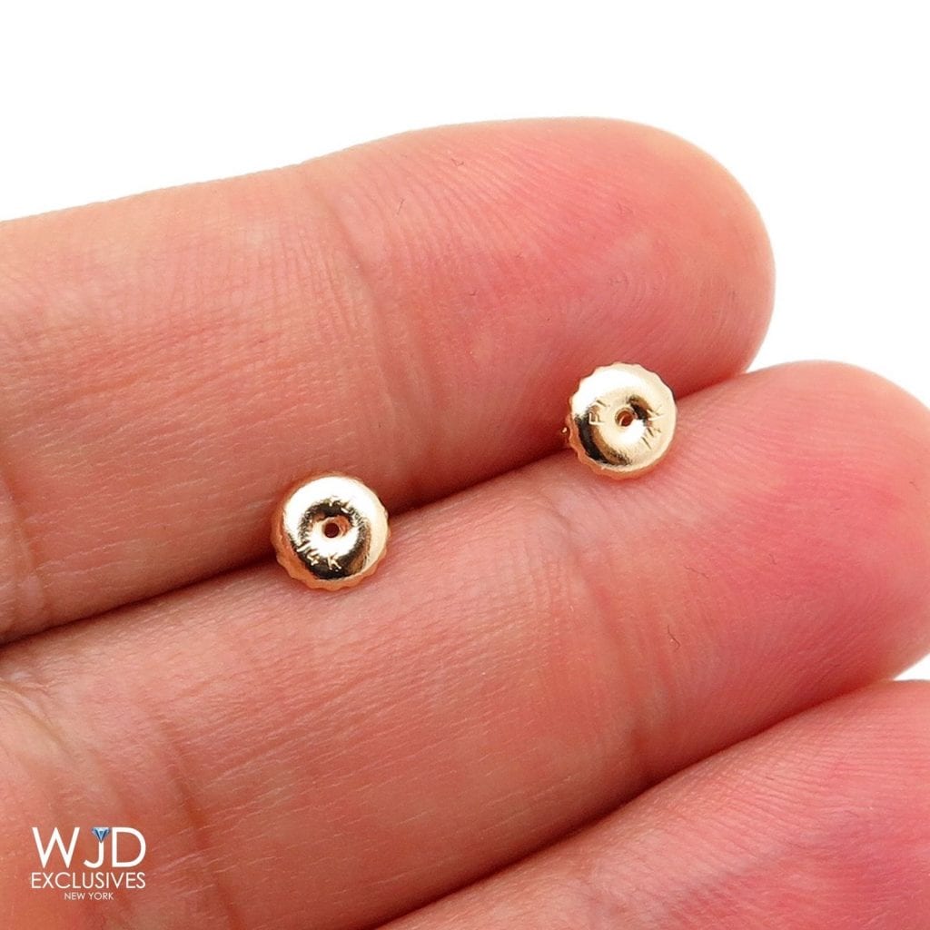 6 Pair Replacement Screw on Screw Off Earnuts Earrings Backs 14K Yellow Gold