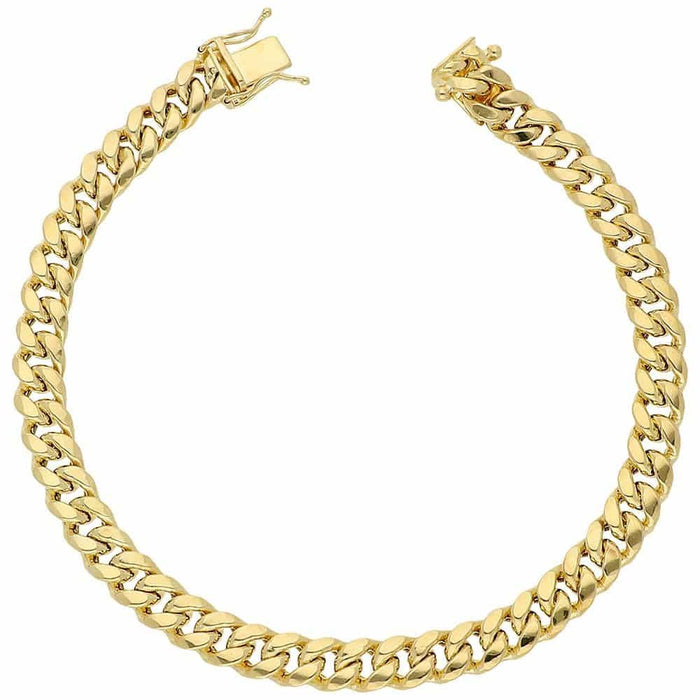 14K Yellow Gold 6.7mm Miami Cuban Bracelet (Hollow) 8.5"