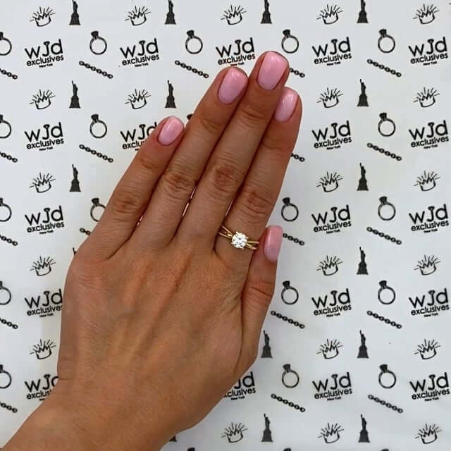 0.85CT CZ Solitaire 10K Gold Engagement Ring