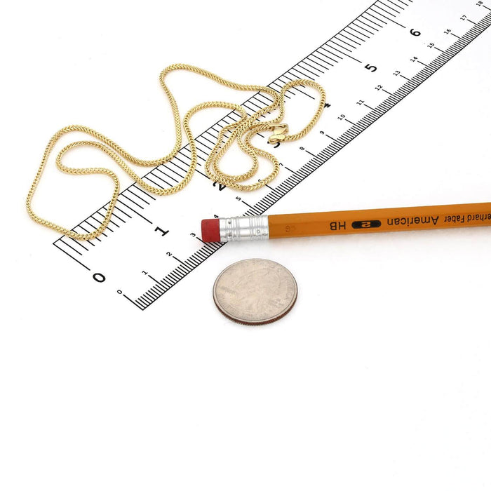 10K Yellow Gold 2mm Franco Chain (Hollow) 18"-30"