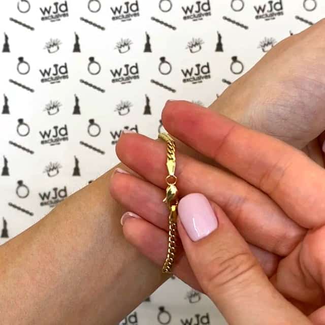 10K Yellow Gold 2.9mm Miami Cuban Bracelet (Hollow) 8"