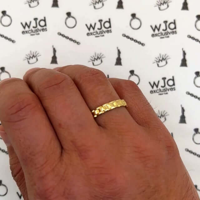 Solid 10K Real Gold 3.7mm Jubilee Band Ring