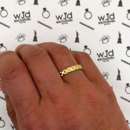 Solid 10K Real Gold 3.7mm Jubilee Band Ring